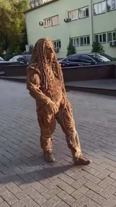 Chad knits an incredible full body costume