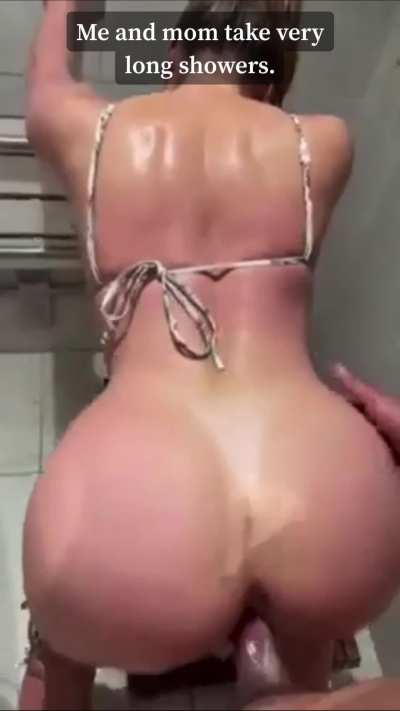 Taking my time with mom in the shower 