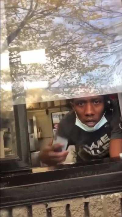 Cashier isn't having it when lady insists he applies her coupon