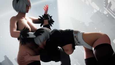 2B & Futa 2b (AmateurThrowaway) [Nier Automata]