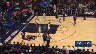 [Highlight] Joel Embiid gets brutally fouled driving to the rim