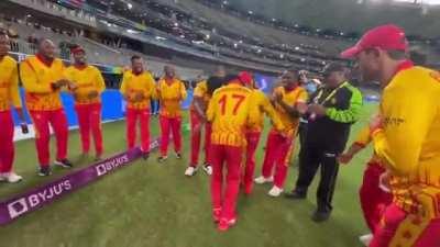 Wining celebrations.