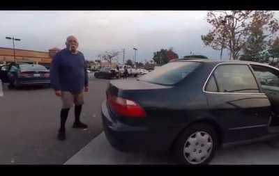 Guy from radio station rightfully going around giving people a hard time about not putting carts away. “Cartnarcs”