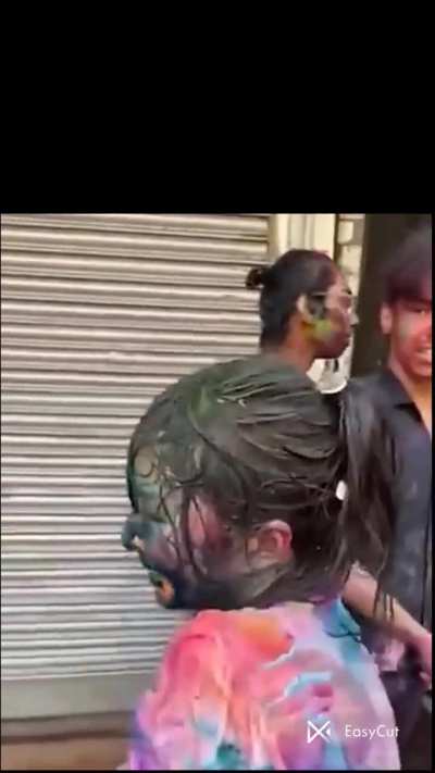 A Japanese tourist harrased in India during celebration of a Hindu festival
