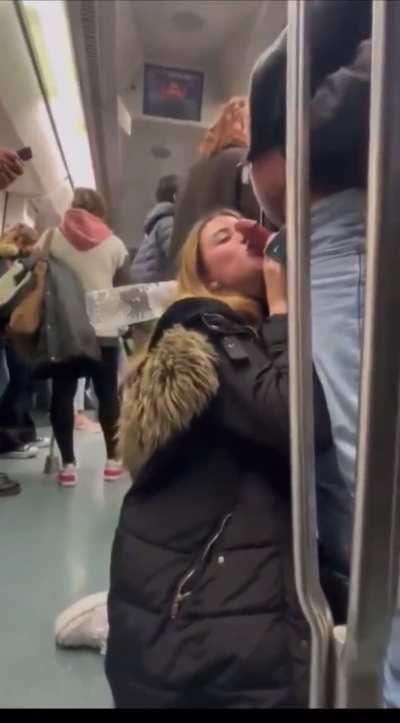 My girlfriend got horny on the sub