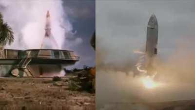 As a child, my Dad told me that Thunderbird 3 was ridiculous because rockets don't land standing up...