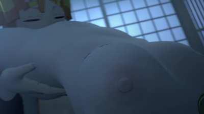 Zenitsu eating Nezuko's pussy