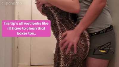 your father doesn’t let me go clubbing no more so I couldn’t miss the opportunity to grind on a dick