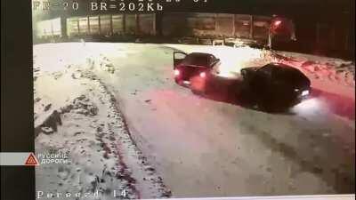 In Vorkuta, the driver tried to slip in front of the train