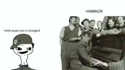 POV: Your fascist ubermensch idol is missing a testicle.