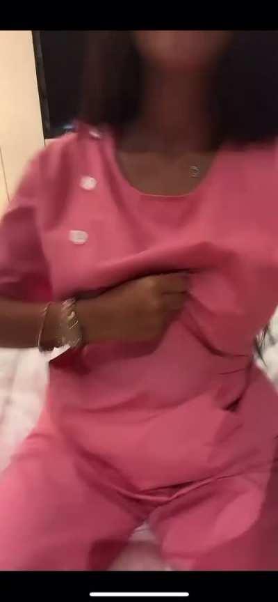 when Asian nurse finish work