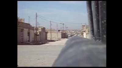 Insurgents in Iraq shoot at US forces, they responds with an Airstrike on top of where they were receiving fire from.(Date Unknown)