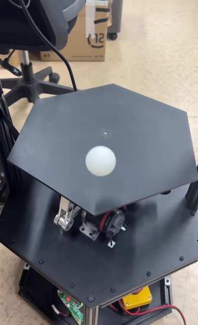 Robotic machine with perfect command of a ping pong ball