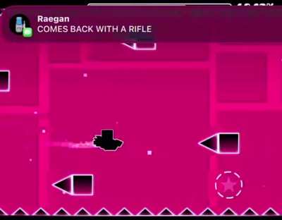 Geometry dash (ignore the messages)