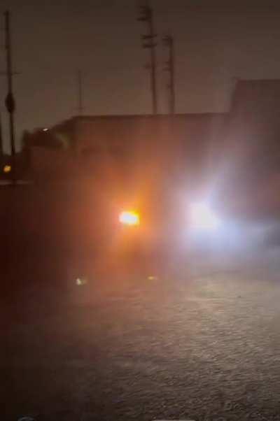 Man records kid drifting with 2 children in the passenger seat.