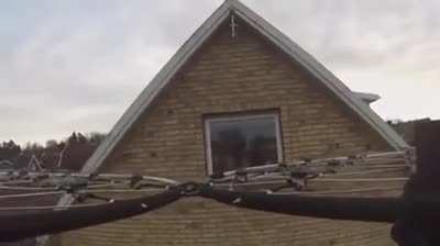 Home-made working rideable drone.