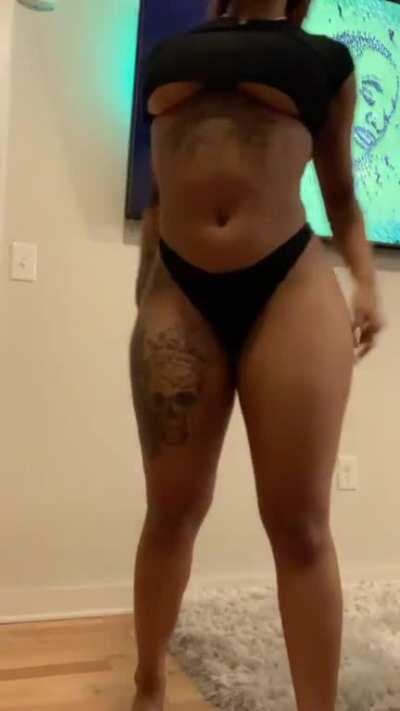 She's way more down than her sister 🍑