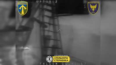 Ukrainian fiber-optic FPV drone flew inside of a building in Vovchansk and took out a sleeping Russian soldier during the night. Falcon Squad, 57th Motorized Brigade. 03.09.2025