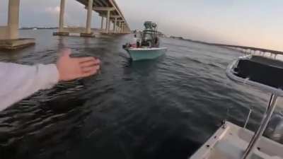 Fishing captain confronts, threatens and boards a teenager’s boat