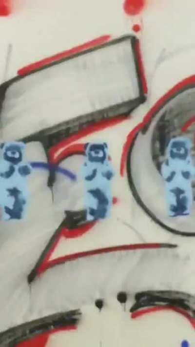 this street hallway art