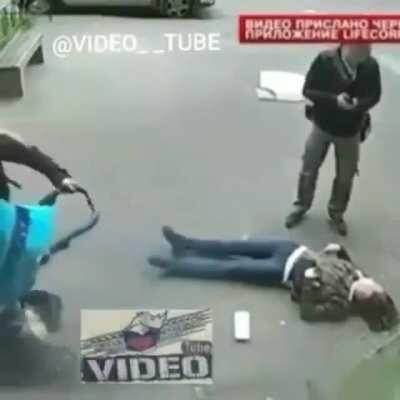 Luckily the baby didn’t get hit