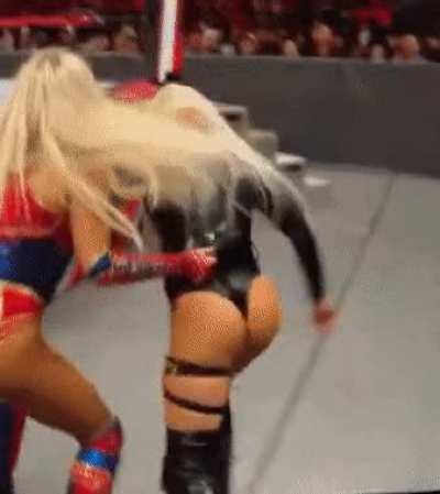 Lana wedgies Liv Morgan
