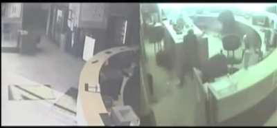 Hood max payne did a dive jump in a police department