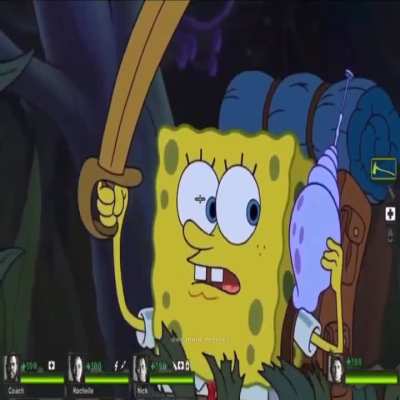 Spongeboob hears a Charger...