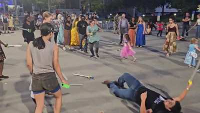 1 Birthday Girl vs. 70 Adults in a community event