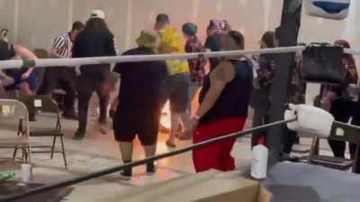 Balls lit on fire and weed whacked out. Aftermath included. JJ Allin and Eric Ryan