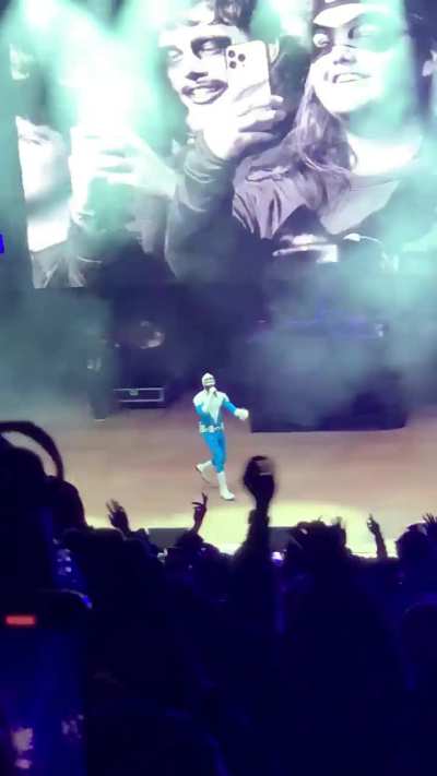Freddie came out as Frozone with The Alchemist for Halloween at Red Rocks