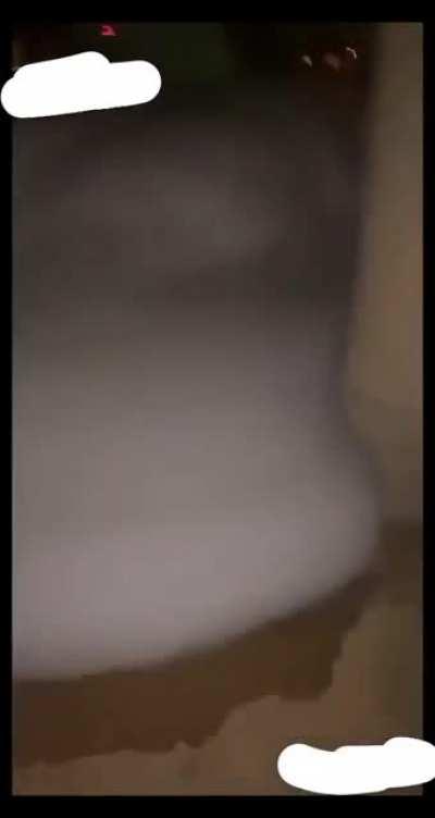 2 teens pour dish soap into water fountain for tiktok