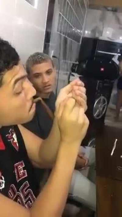 The disappointed in his look