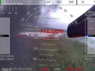 Live footage from Ukrainian drones during attack on strategical bombers in the 