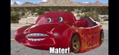 Lightning McQueen pulls off his skin