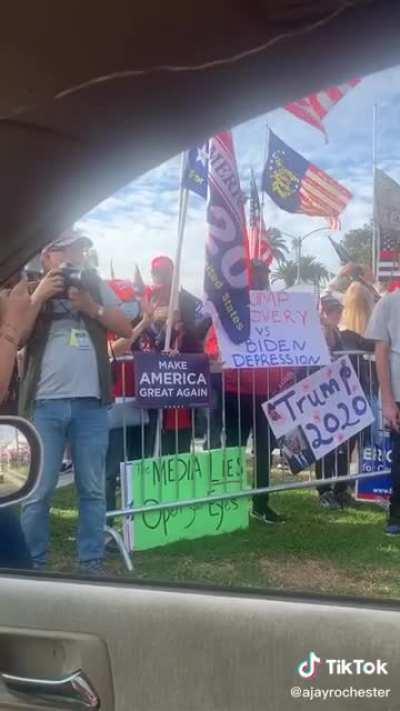 “We know who you are, we got your plates. You’re gonna vote for trump, you don’t have a choice.”