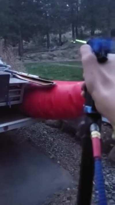 Shooting an airsoft gun