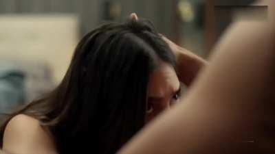 Melissa Barrera giving a blowjob 