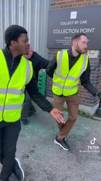 And the award goes to the guy who is not wear High Vis Jacket