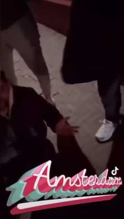 Person interrogated in the streets of Amsterdam after Maccabi vs Ajax 