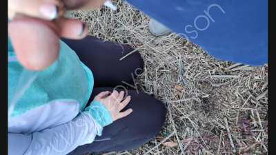 Being a good little urinal on our hike