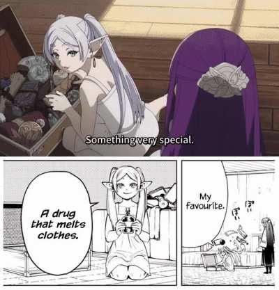 Madhouse going all out for Frieren getting outta bed for no reason (Manga and Anime side by side)