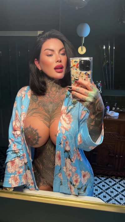 Big tits with a tatted nips are irresistible combination