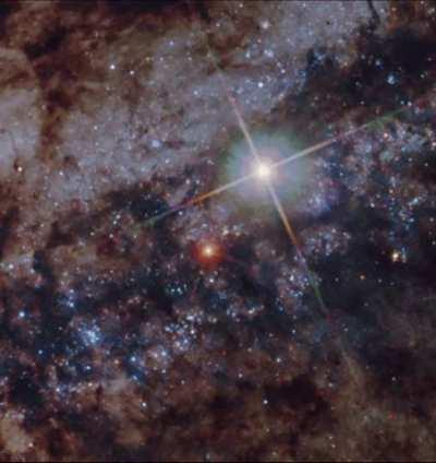 A star exploding into a supernova in a galaxy named Centaurus A