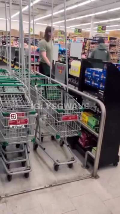 a man allegedly caught stealing actively denies the action while an employee continues to say otherwise.