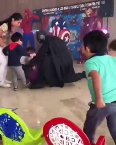 Kicking an actor of an villian