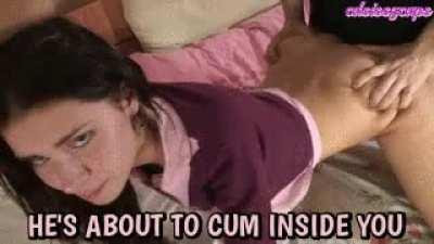 you feel his cock tense up inside you and realize that…