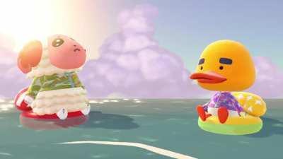 Pro Tip: If you use the Nintendo Switch Online app while in selfie mode you can get your villagers to react in a video without the reaction wheel popping up.