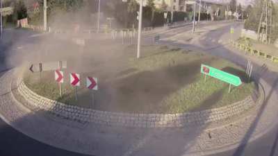 Roundabout in Poland