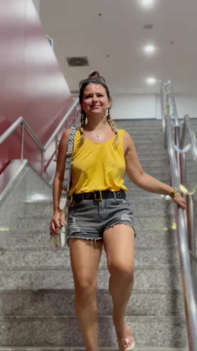 Waking Down Stairs To The Subway